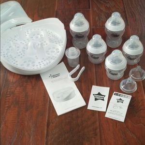 Tommee Tippee bottle set & sterilizer